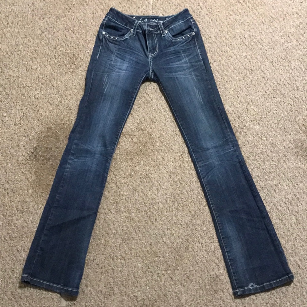 LA Idol embellished dark jeans
